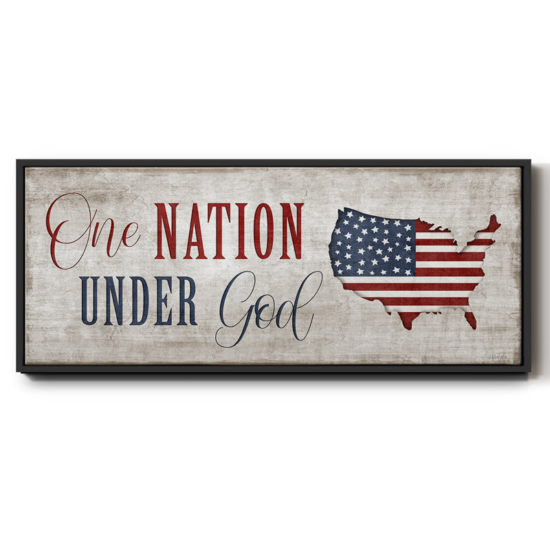 One Nation Under God - Toile encadrée, H 24 po x l 60 po