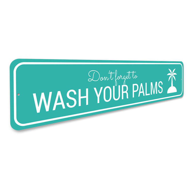Panneaux en aluminium Wash Your Palms Beach, H 6 po x l 24 po x P 0,06 po
