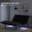 Base de lit réglable avec 19 fonctions de contrôle, application Bluetooth, massage double, ports USB de type A + C, inclinaison de la tête / du pied, gravité zéro, lumières sous le lit-761245201