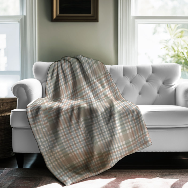 Chêne teinté - couverture Sherpa de qualité supérieure 1 pièce, Lit simple