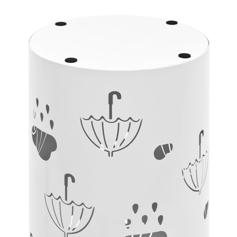 Damian Metal Freestanding Umbrella Stand, White