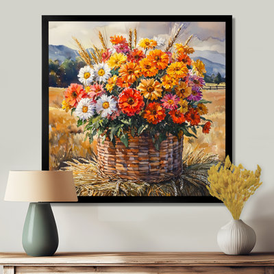 «Dorthay Country Harvest Glow Assorted Bouquets I», art mural sur toile