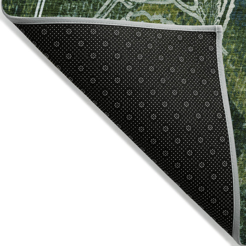 Tapis floral intérieur / extérieur lavable à la machine Layton ACN2239, Rectangle 1 pi 8 po x 2 pi 6 po