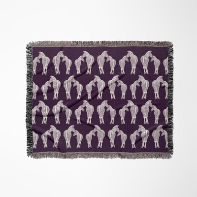 Jeté en mélange de coton Ziggy Zebra
