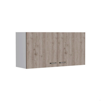 Armoire murale, deux tablettes, porte double