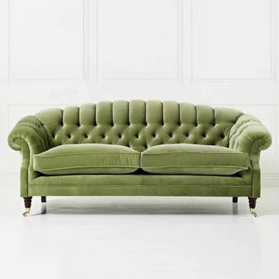 French Retro Design Green Sofa