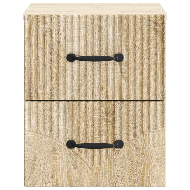 34.5cm W Manufactured Wood Bedside Table, Sonoma Oak