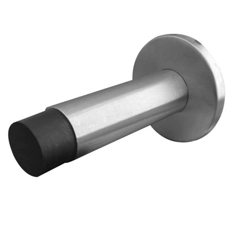 Projection Stainless Steel Baseboard Door Stop, Satin Stainless Steel