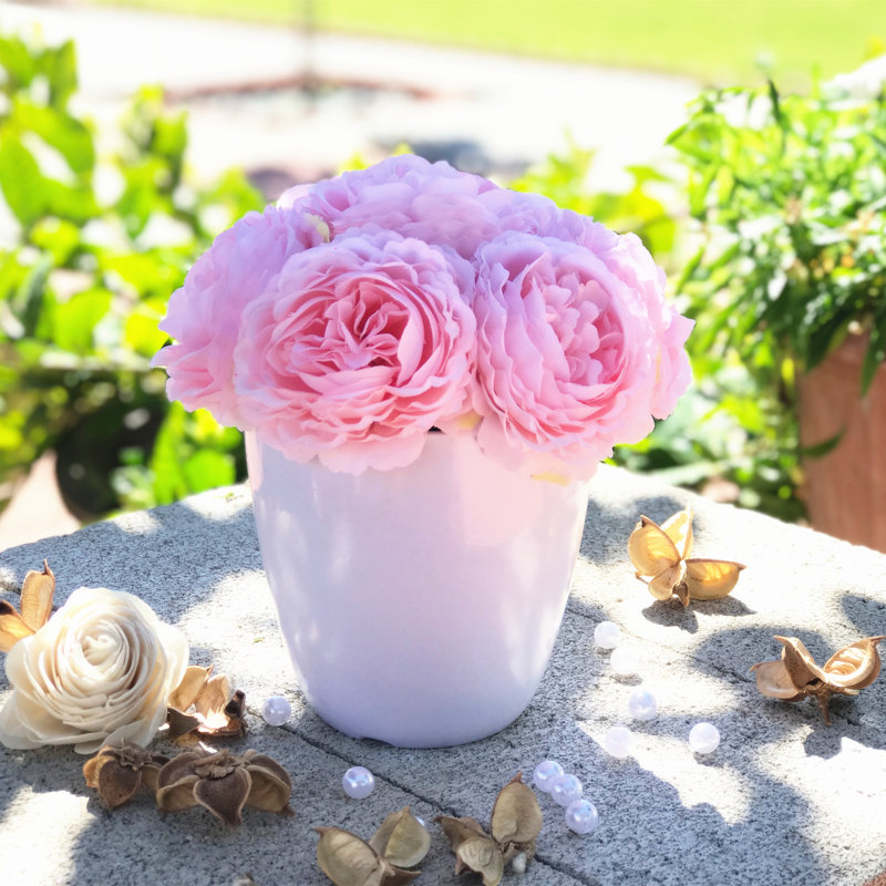 Dissimulateurs de fleurs en pot pivoines, Rose