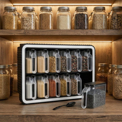 13 Pieces Dishwasher Safe Spice Jar Set
