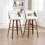 Swivel Upholstered and Faux Leather Bar Stool-772427364-772427371