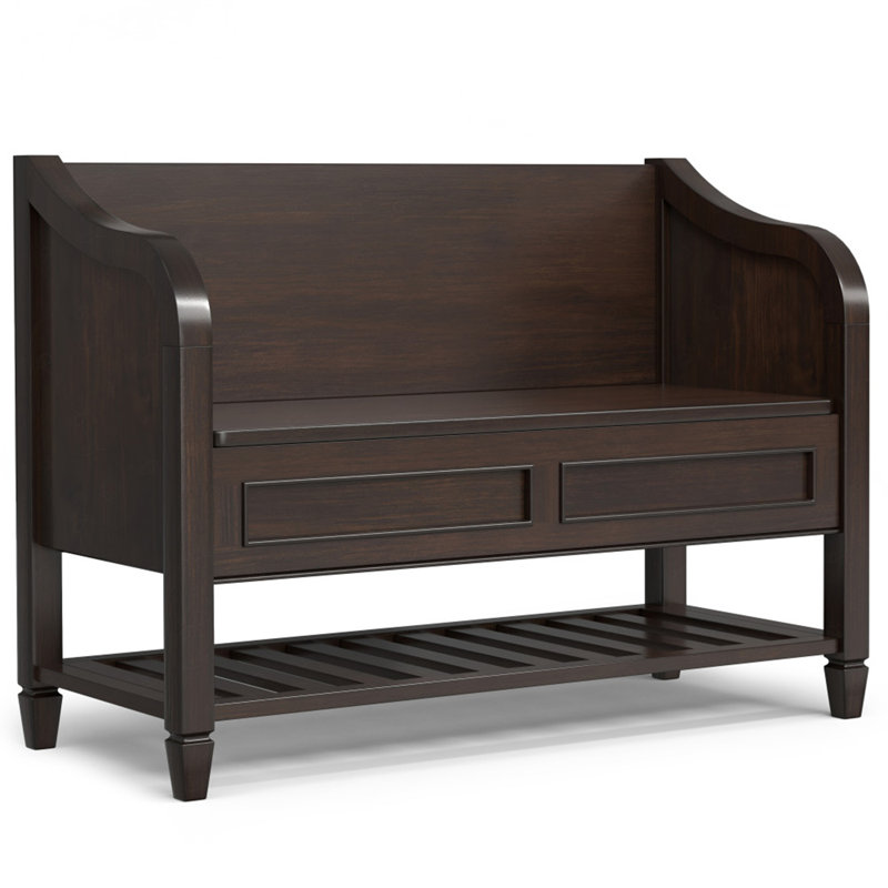 Entryway Storage Bench with Shelf