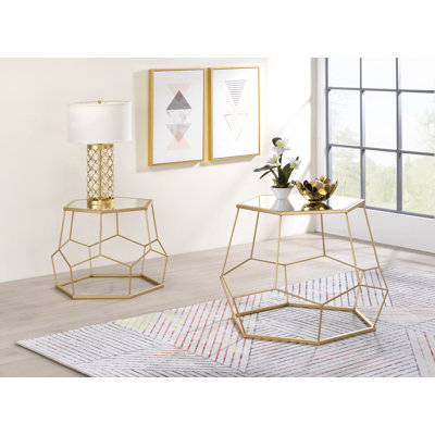 Glass Top and Frame 2-Piece Nesting Tables