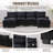 Elegant Double Chaise Sectional
