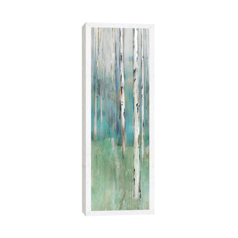 Foothills II by Isabelle Z - Panoramic Painting on Canvas, White Framed, 152.4 cm H x 50.8 cm W