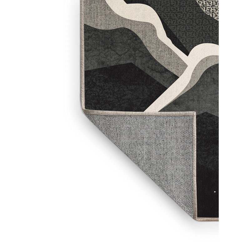 Machine Washable Pacchiana Global Inspired Moroccan Rug in Beige – Beige Binding, 4' Round
