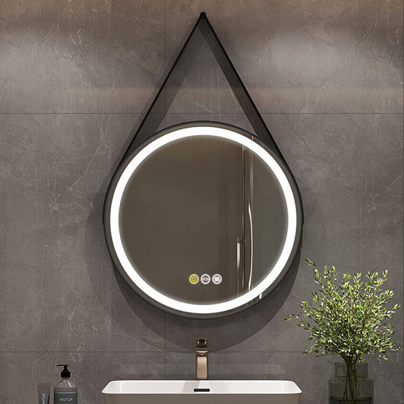 Aileena Metal Wall Mirror, 23.6" x 23.6", Gold