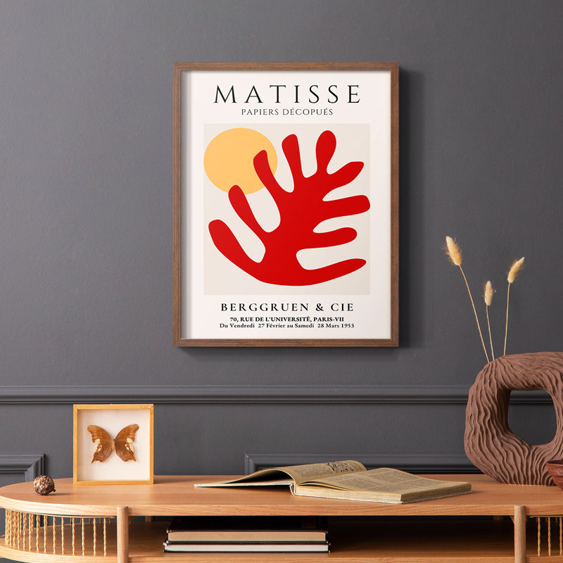 Matisse CLxx, reproduction encadrée - bois massif, Brun, H 14 po x l 11 po
