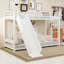 Lit superposé simple robuste en métal avec glissade - Conception peu encombrante pour les enfants et les adolescents, cadre durable pour jouer et dormir, assemblage facile