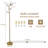 Modern Tree Floor Lamp With 4 Light Bulbs , Black Standing Lamp With Frosted Glass Shade For Living Room & Bedroom-680184471