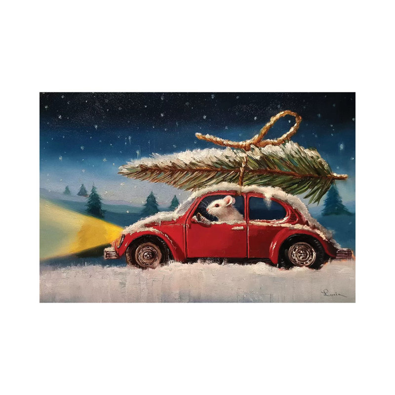 Tis the Season 1 Piece Wall Art on Canvas, 30.48 cm H x 45.72 cm W, Wrapped Canvas