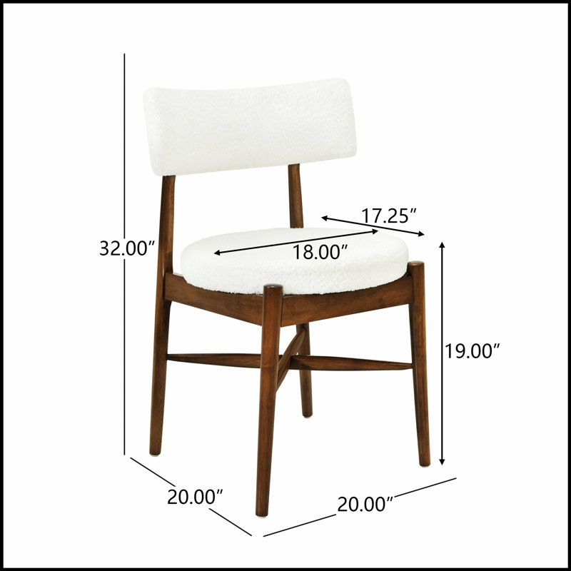 Chaises de salle à manger de style Mid-Century moderne avec dossier rembourré incurvé pour le confort et le style, parfait pour tout espace repas.