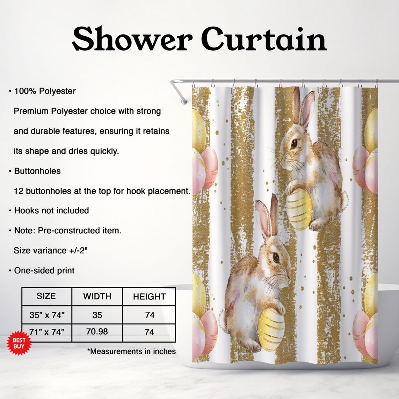 Easter Sun - Premium Shower Curtain, 74"H x 71"W