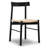 Hamm Solid Oak Dining Chair with Handwoven Rope Seat-1943144314