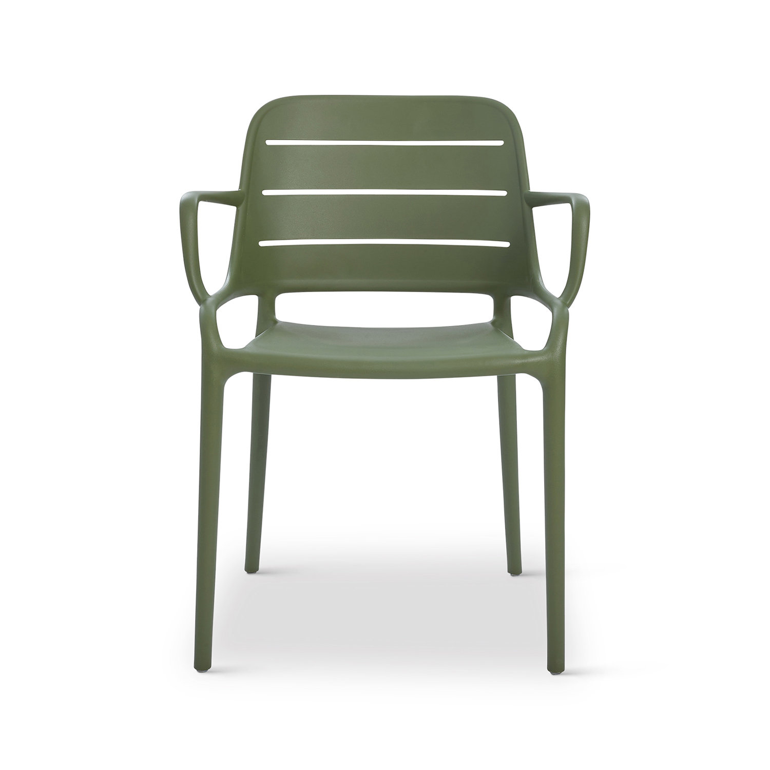 Nohr Stackable Patio Armchair, Army Green
