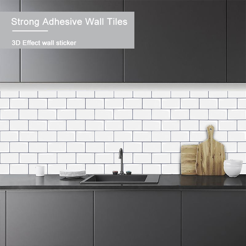 10Pcs Peel and Stick 1.2mm Wall Paneling, White