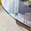 Table basse ronde en verre, table basse unique au design moderne, table centrale
