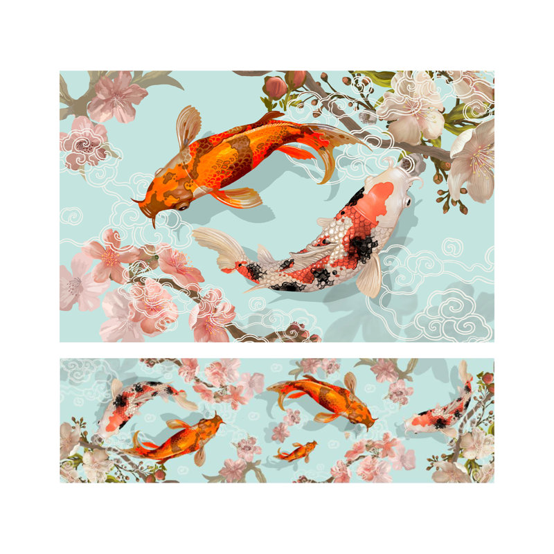 Delicate Non-Woven Thin Type Printed Rug Featuring Elegant Floral Pattern for a Touch of Classic Elegance in Any Room
