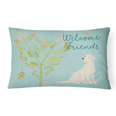  Coussin intérieur / extérieur Welcome Friends Labrador Retriever