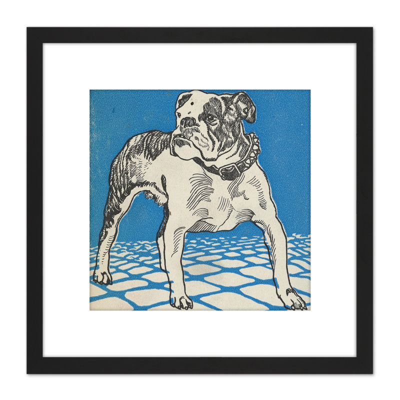Jung Bulldog Lithograph - Single Picture Frame Painting