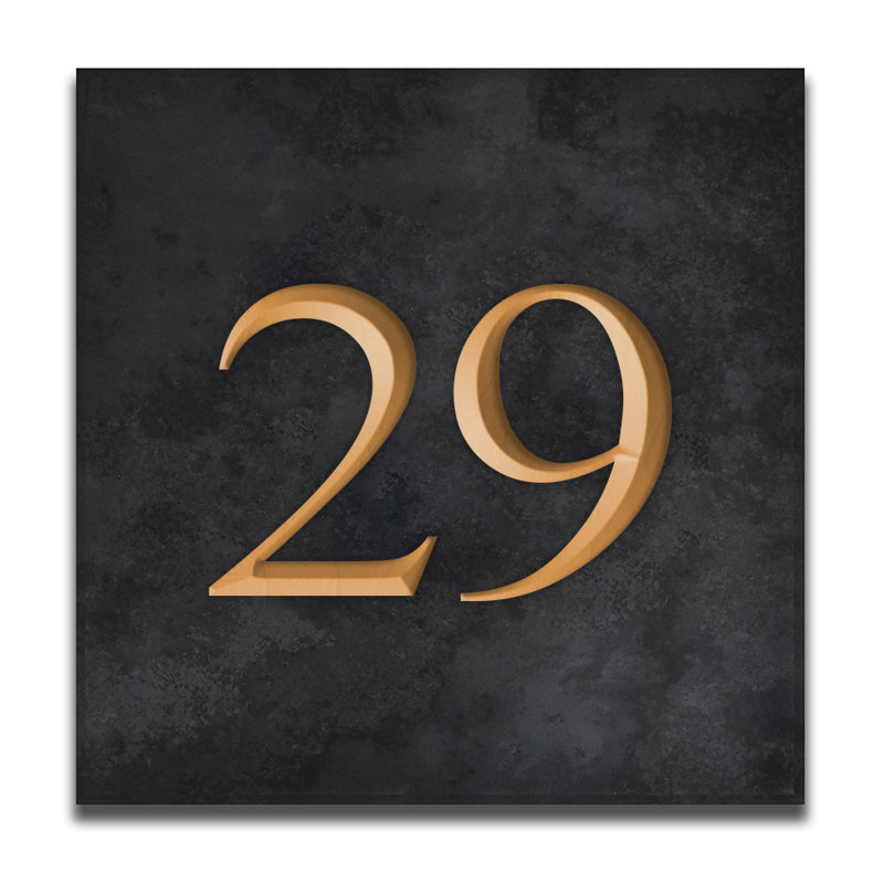 Velia 17.78cm H Stone House Number, 29, Gold
