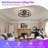 24" Flush Mount Caged Ceiling Fan with Lights and Remote Control-122513622-122513623