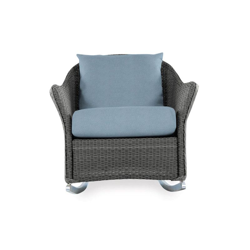 Weekend Retreat Outdoor Rocker Chair, Bamboo Bay Sky, Mink