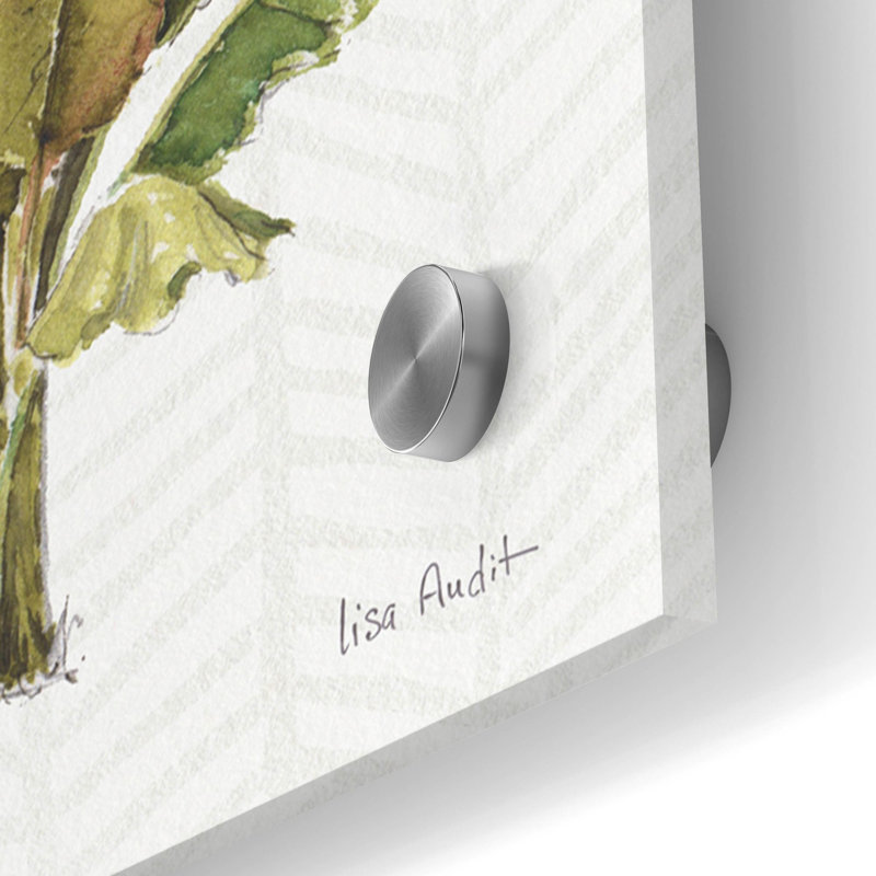 «Mixed Greens XV» par Lisa Audit, art mural en verre acrylique, H 16 po x l 48 po