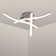 Julia Curved LED Ceiling Lights Fixture, 3 Built-In LED Boards, 18W 1800 Lumen, Neutral White Light 4000K