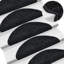Carpet Stair Treads Black 65x21x4 cm