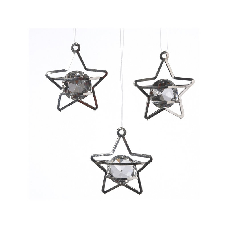 Ornement en forme de fêtes star, Argent