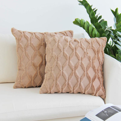 Ensemble de 2 coussins décoratifs carrés (livrés avec 450 g chacun) de taille 18 po x 18 po