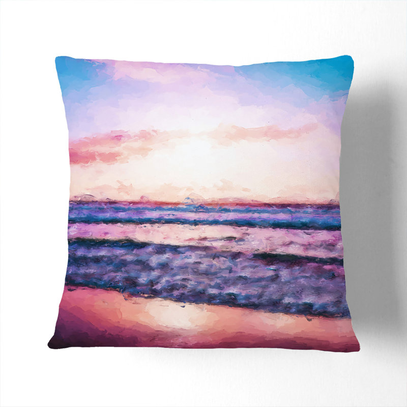 Beach Cushion with Filling, 40cm H x 40cm W x 15cm D, Black
