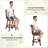 Red Barrel Studio Swivel Counter Height Dining Pub Chairs with Rubber Wood Legs
