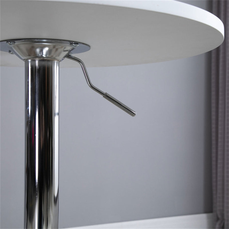 Round Metal Dining Table, White