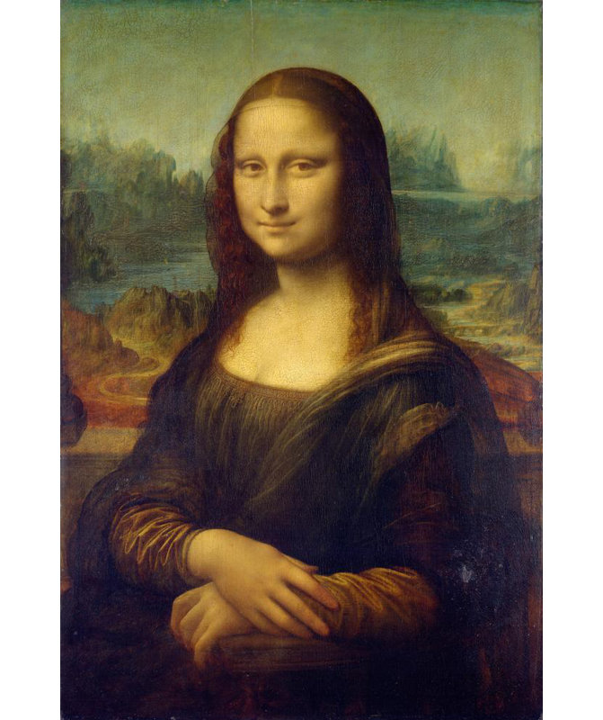 "Mona Lisa" par Leonardo Da Vinci - toile tendue avec châssis, H 24 po x l 17 po