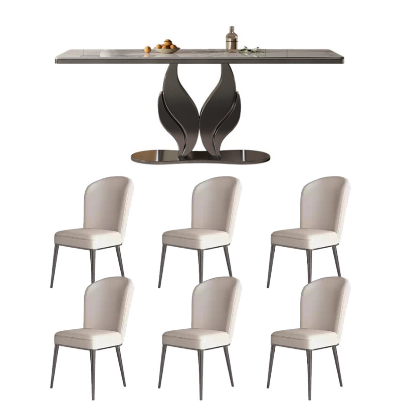 Ensemble de table de salle à manger moderne et simple de luxe, H 29,5 po x L 78,7 po x l 35,4 po