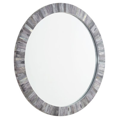 Nautilus Round Bone Mirror