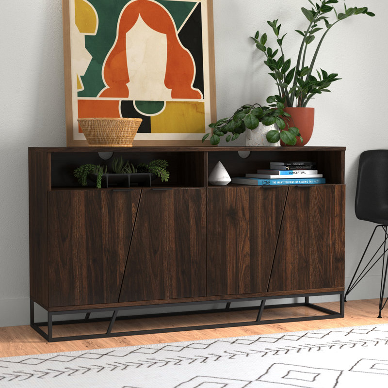 Buffet de 58 po Warwickshire, Noyer foncé