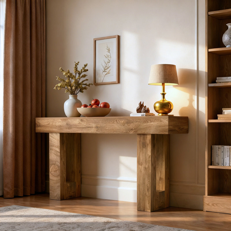 Rectangular wooden Mateus with study sled legs
